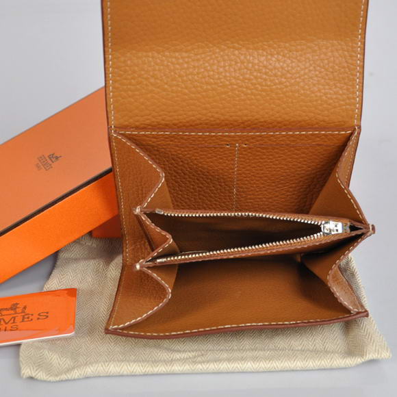 Cheap Fake Hermes Constance Wallets Togo Leather A608 Camel - Click Image to Close